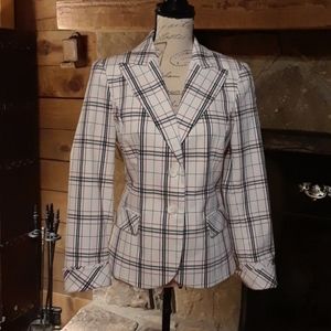 NWT Peace of Cloth plaid blazer